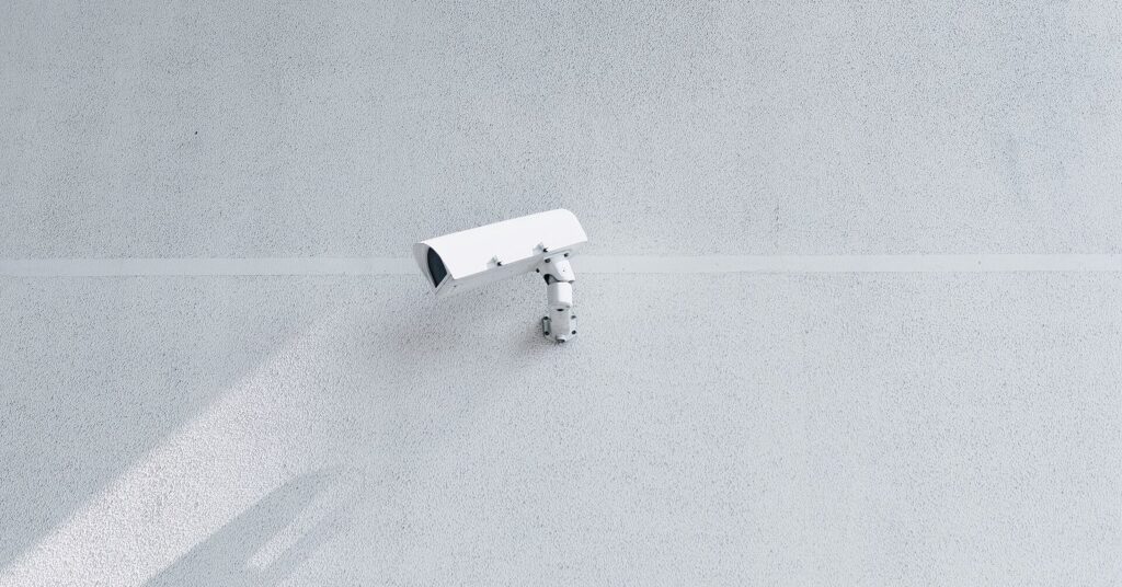 Security camera on a building